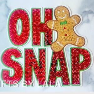Oh Snap Gingerbread Sequin Patch